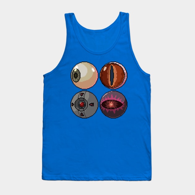 Pixel Isolated Eye Ball Tank Top by Mako Design 